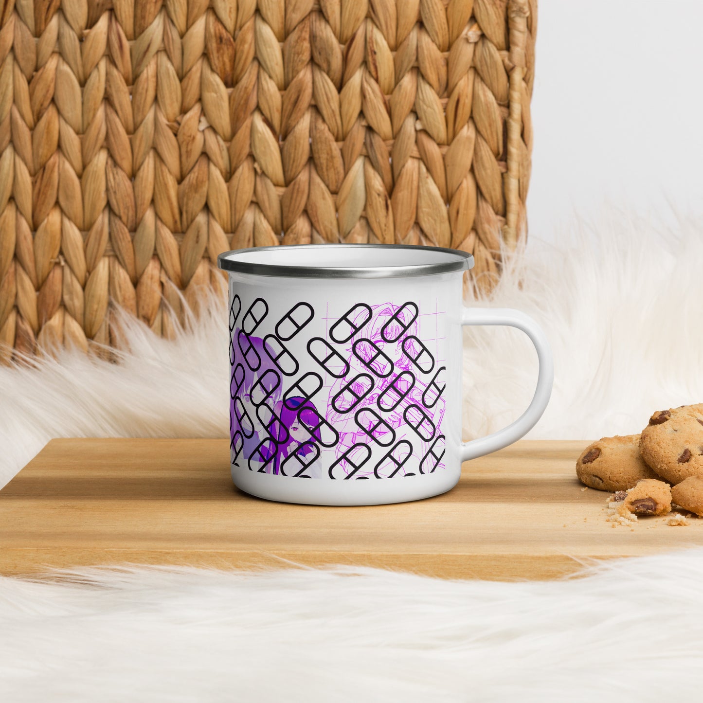 "PATTERN" Enamel Mug